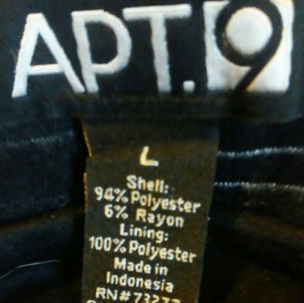 Apt. 9 skirt Black white heathering Lined Large